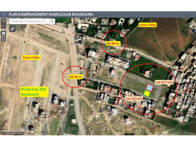 Terrain Titré autorisé pour Villa 317 m2