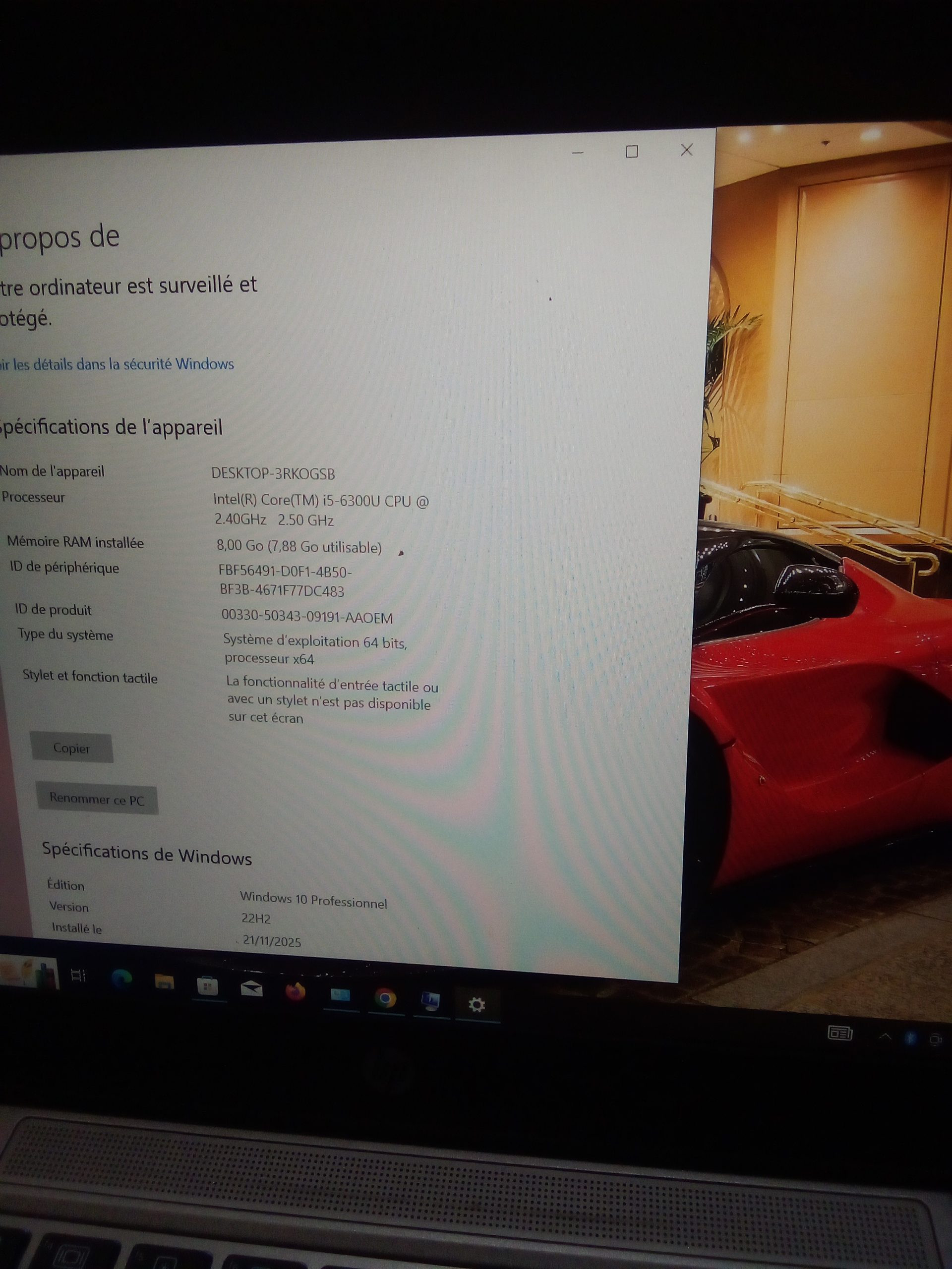 Pc Portable HP EliteBook i5 Sixième Génération